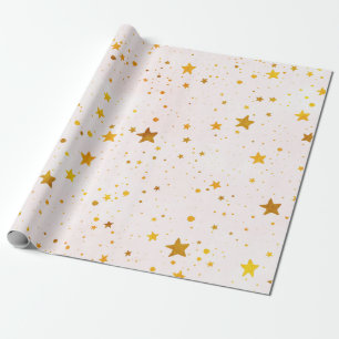 Golden Stars Wrapping Paper