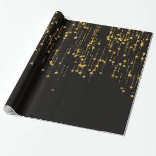 Golden Stars Wrapping Paper