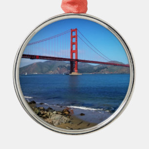 Golden State Bridge - San Francisco, California Metal Tree Decoration