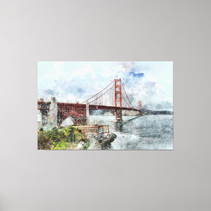 Golden State Bridge San Francisco  Canvas Print