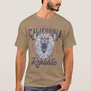 Golden State California Republic Vintage Bear T-Shirt