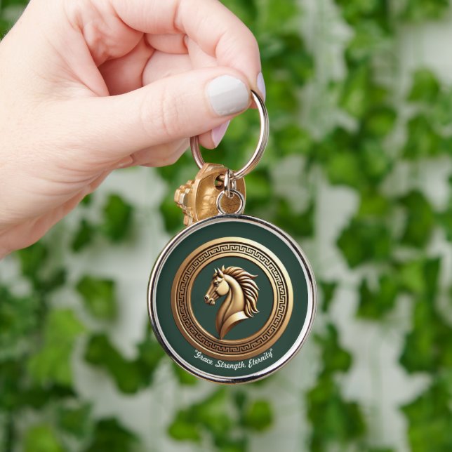 "Golden Steed Emblem" Key Ring (Hand)