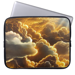 GOLDEN STORM CLOUDS WITH SHINING STAR LAPTOP SLEEVE