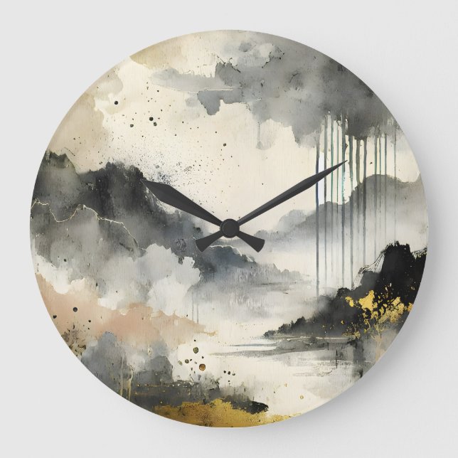 Golden Storm Large Clock (Front)
