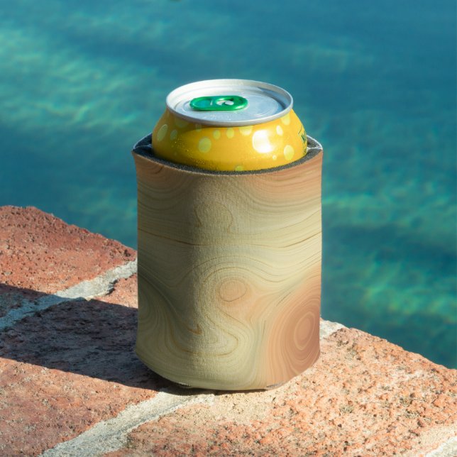 Golden Strata | Peach Burnt Orange Green Agate Can Cooler (In Situ Pool)