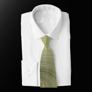 Golden Strata Peach Burnt Orange Green Agate Tie
