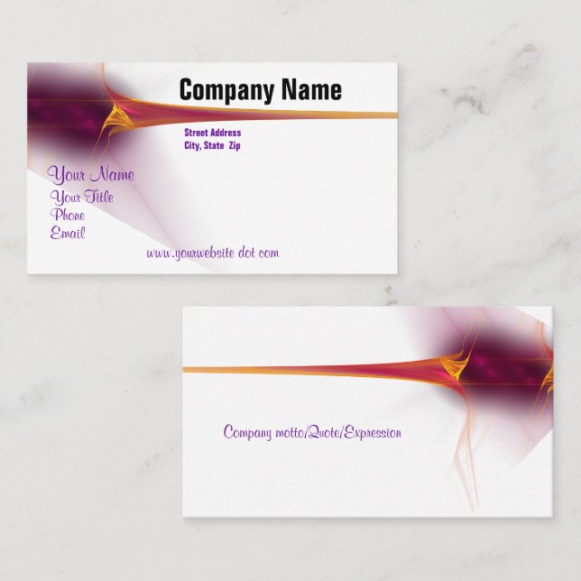 Golden Streak Business Card (Front/Back)