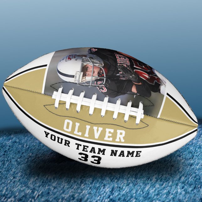 Golden Stripe Player Name Number Team Photo American Football (Creator Uploaded)