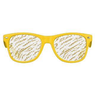 Golden stripes print, stripes pattern, tiger skin kids sunglasses
