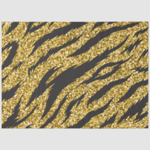 Golden stripes print, tiger stripes pattern tissue paper