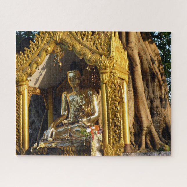 golden stupa buddha jigsaw puzzle (Horizontal)