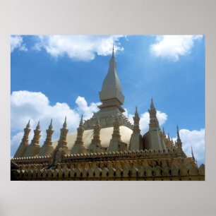 golden stupa spires poster