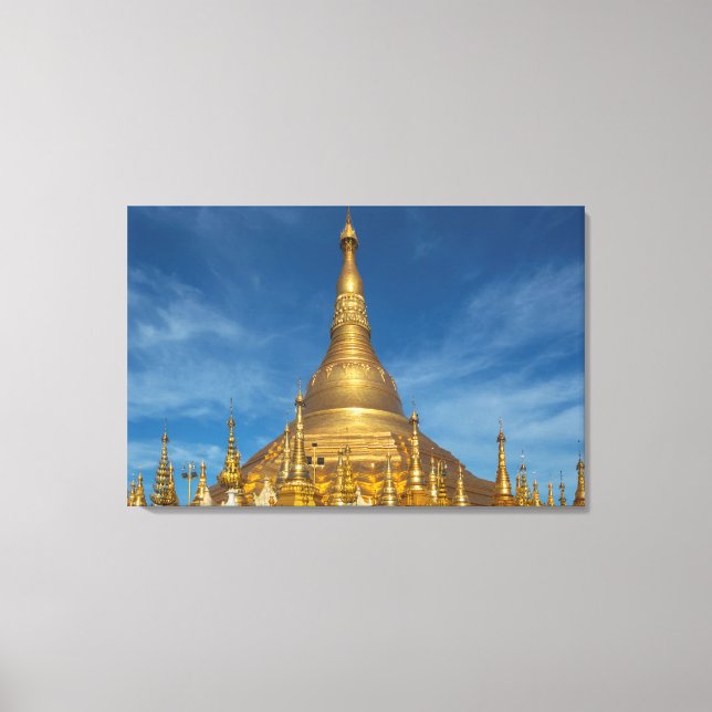 Golden Stupa Temple Canvas Print (Front)