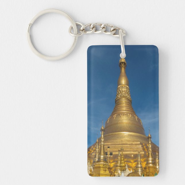 Golden Stupa Temple Key Ring (Front)