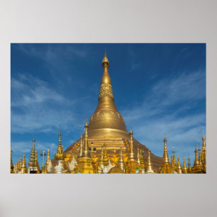 Golden Stupa Temple Poster