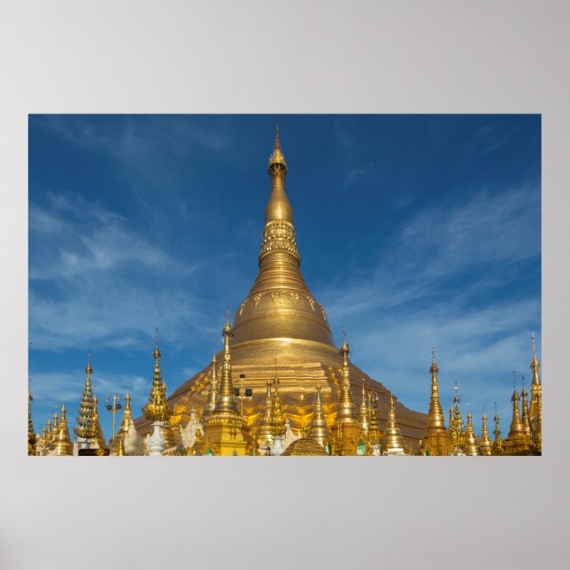 Golden Stupa Temple Poster (Front)