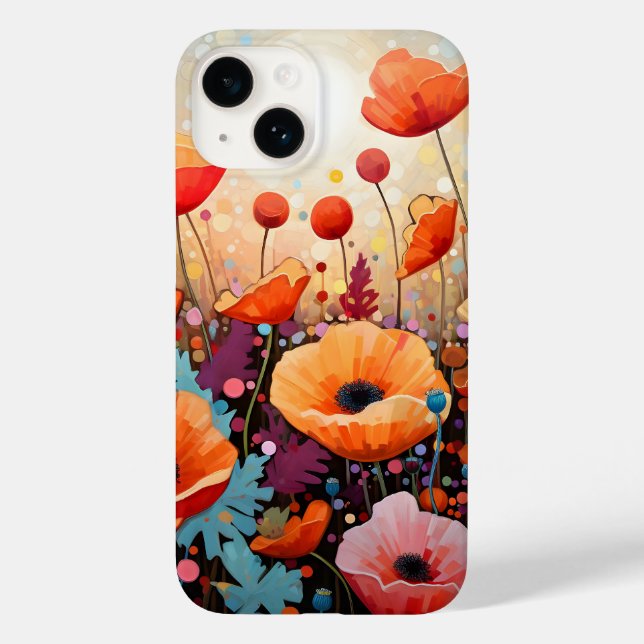 Golden Summer Glow Poppy Paradise Case-Mate iPhone Case (Back)