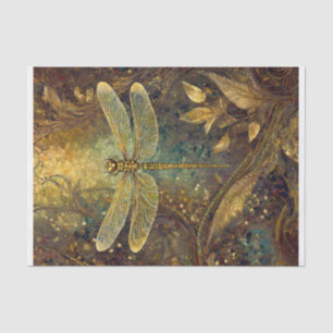 Golden Summer King, Gossamer Dragonfly Tissue Paper