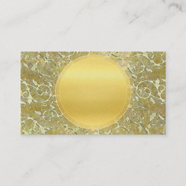 Golden Sun Background Business Card (Front)
