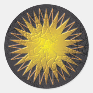 Golden Sun Classic Round Sticker