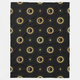 Golden sun fleece blanket