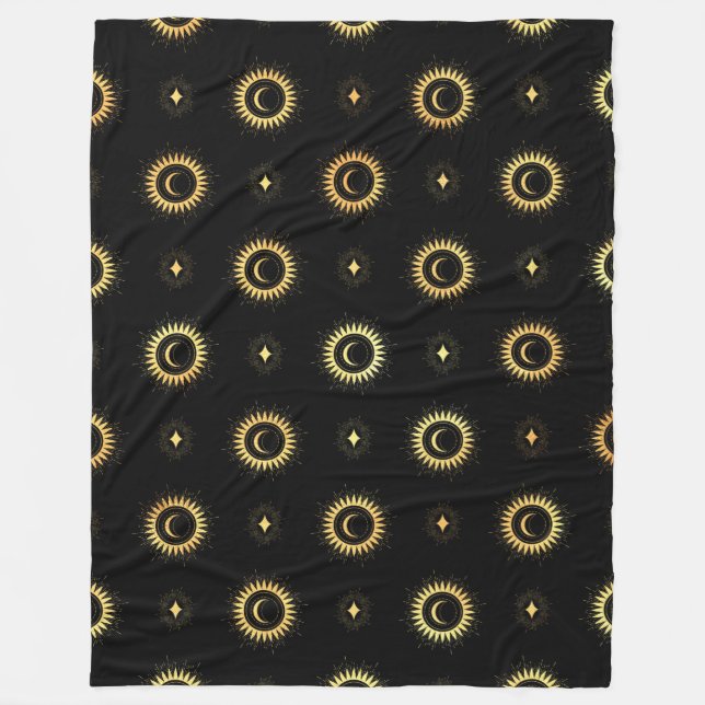 Golden sun  fleece blanket (Front)