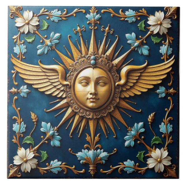 Golden Sun God Tile (Front)