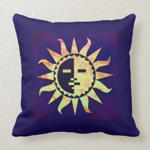 Golden Sun on Purple Cushion