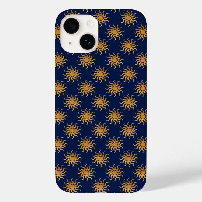 Golden Sun Pattern by Shirley Taylor Case-Mate iPhone Case (Back)