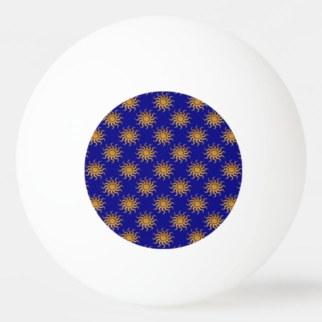 Golden Sun Pattern by Shirley Taylor Ping Pong Ball (Front)