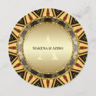 Golden Sunburst African Energy Round Menu