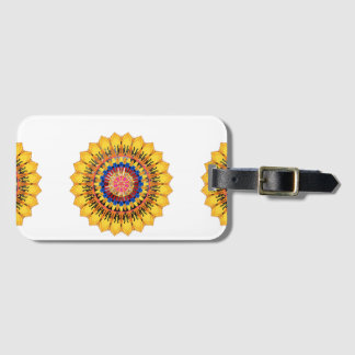 Golden sunburst  luggage tag