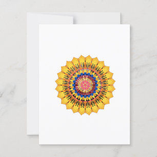 Golden sunburst  postcard
