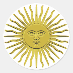 Golden Sunburst Stickers
