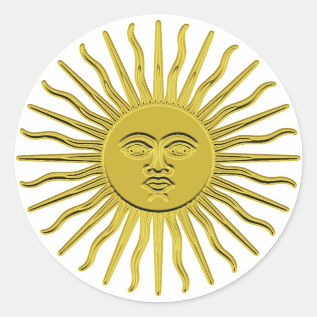 Golden Sunburst Stickers (Front)