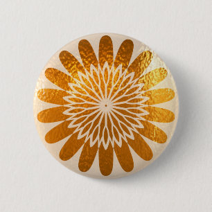 Golden Sunflower ART decoration 6 Cm Round Badge