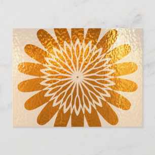 Golden Sunflower ART decoration Postcard