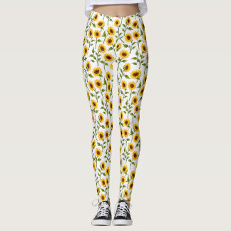 Golden Sunflower Bliss Leggings