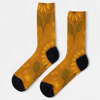 Golden Sunflower Comb – Honey Glow Cottagecore  Socks