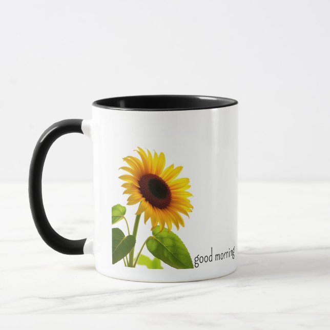 Golden Sunflower Delight Mug (Left)