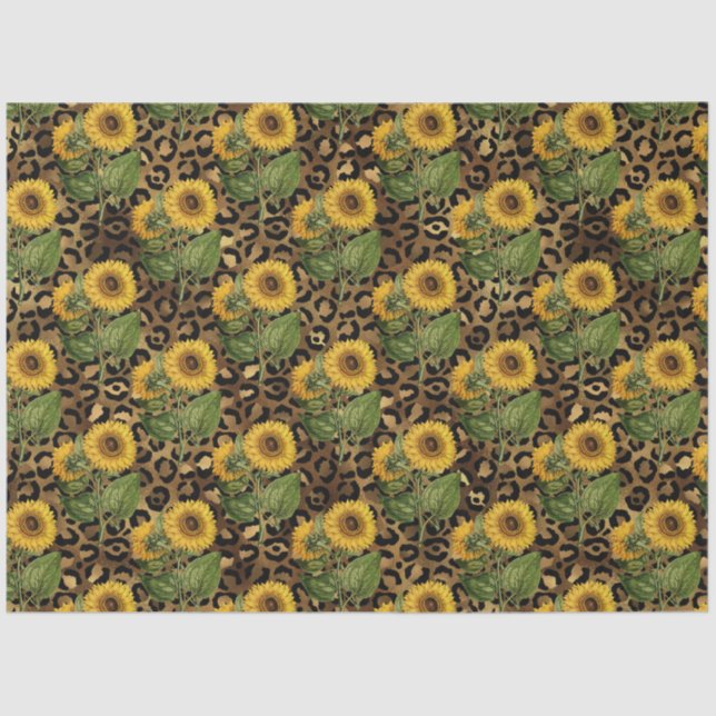 Golden Sunflower Design 13 Tissue Paper (Front)