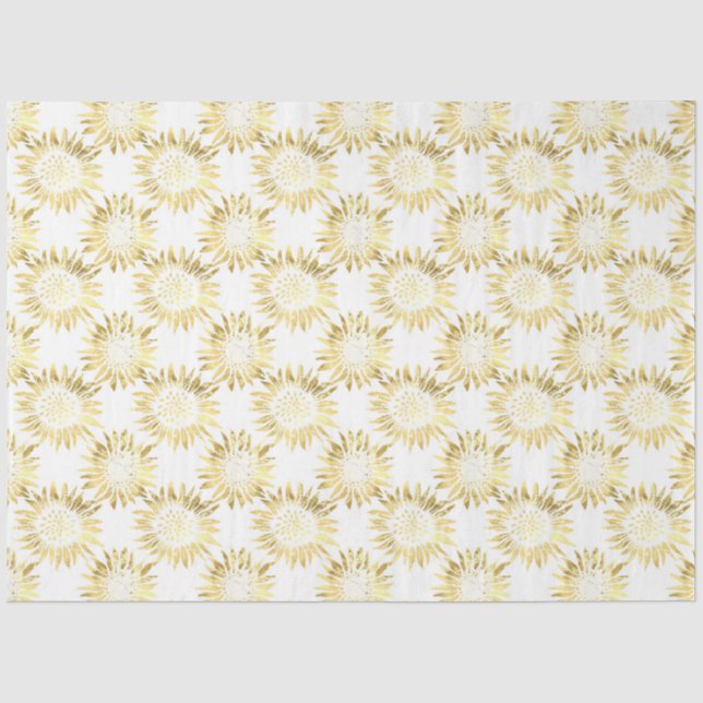 Golden Sunflower Design 5 Tissue Paper (Front)