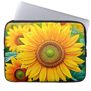 Golden Sunflower Field Serenity Design Laptop Sleeve
