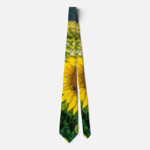 Golden Sunflower Field Tie