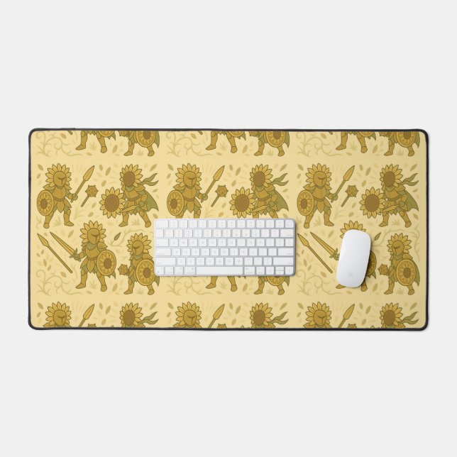 Golden Sunflower Fighter Art Desk Mat (Keyboard & Mouse)