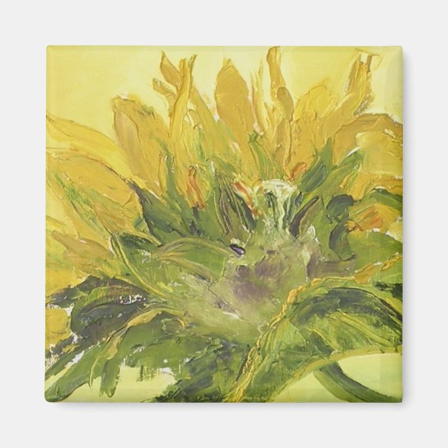Golden Sunflower Magnet (Front)