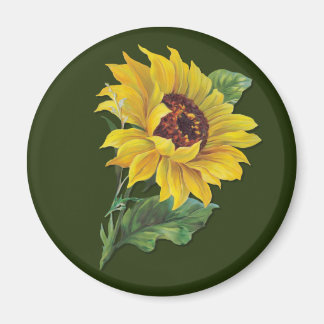 Golden Sunflower Magnet