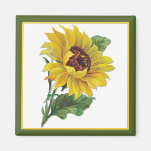 Golden Sunflower Magnet