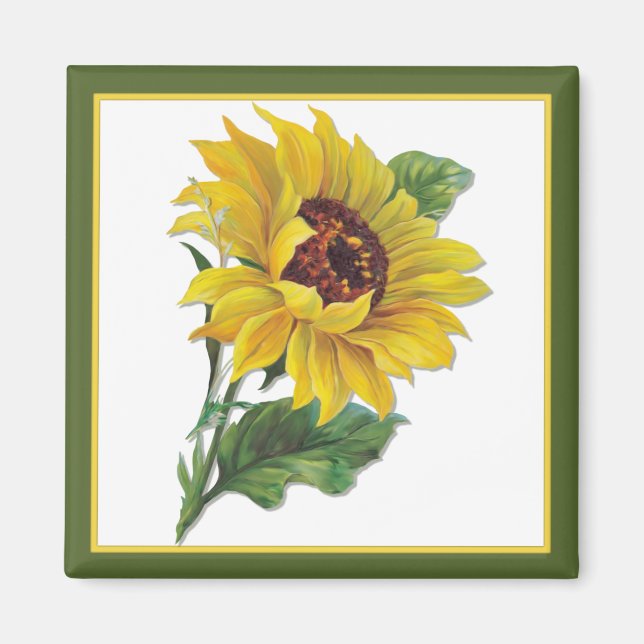 Golden Sunflower Magnet (Front)