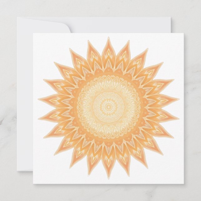 "Golden Sunflower Mandala – Light Within You" Invitation (Front)